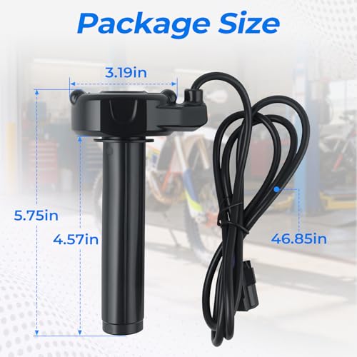 Image of Surron Throttle Grip Black Throttle Grip Kit, Quick Twister with Cable, Compatible with 7 /8-inch Electric Dirt Bike Sur-Ron /Surron /Light Bee /Sur Ron S /Surron X /X160 /X260 (Black)