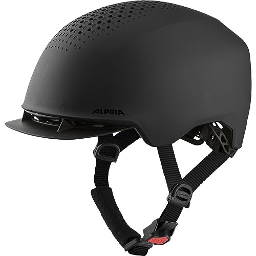 ALPINA IDOL Cycling Helmet, Unisex, Black Matt, 55-59 cm