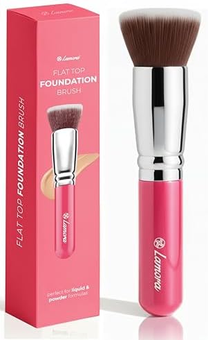 Lamora Flat Top Kabuki Foundation Brush - Liquid Cream Powder Face Brush