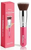 Brocha Base Maquillaje Fluido Kabuki Profesional - Brocha Foundation Contouring Polvos - Fibras Sintéticas Gruesas