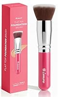 Make Up Brush Foundation Kabuki Flat Top - Perfect For Blending Liquid, Cream or Flawless Powder Cosmetics - Buffing, Stippling, Concealer - Premium Quality Synthetic Dense Bristles