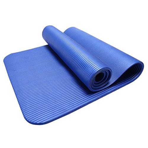 Yoga Workout Mat, 4MM Thick Yoga Exercise Mat for Home Gym with Exercise Mat Strap Yoga Mat Non Slip, Pilates Mats Extra Thick, Stretching Mats for Home (Blue)