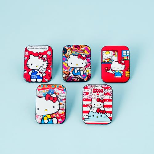 9pcs Cute Kitty Style Enamel Lapel Pins Kitty Cat Brooch Charms Jewelry Gift for Backpacks Cloth2