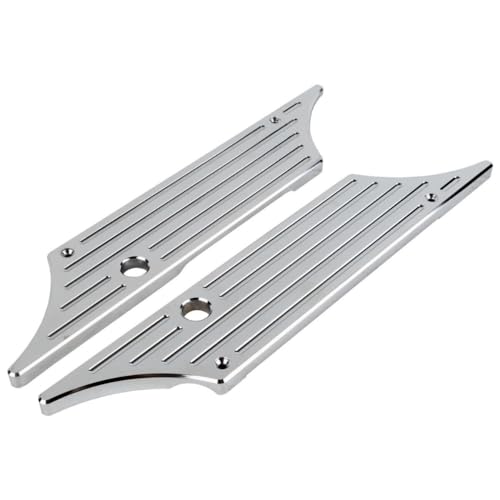 ALK Chrome Hard Saddle Bag Latch Cover Face Fits Road - (Aluminio) - (Izquierdo y Derecho Equipado con Alforjas Pintadas Duramente)
