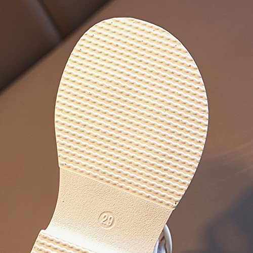 Kids Girls Open Toe Solid Rome Princess Flat Solid Hook & Loop Soft Bottom Outdoor Ankle Straps Dress Sandals3