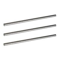 Vista 1 de 3 piezas varillas de acero inoxidable 304 de 3/8" × 12" de longitud, varilla de eje de metal para manualidades de bricolaje, industria, pasatiempos