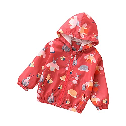 Kids Boys Girls Printing Windbreaker Autumn Windproof Hoodie Zip-up Jacket Clothes Keep Warm Jacket For