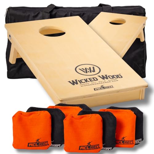 Offizielles Cornhole Set 90x60 - Red Zone - 2 Bretter - 2x4 Taschen - Schutzhülle (60x30 Mini Set)