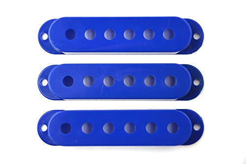 ストラトキャスター用プラスチックシングルピックアップカバー 3個セットギターアクセサリ (レッド)