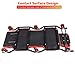 BESTOOL 44'' Heavy-Duty Garage Creeper with 6 Sturdy Casters, Metal Frame Mechanic Creeper, Low Profile Design with Headrest
