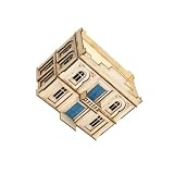 KIXZSAZ Puzzle Hausbau Modell aus Holz – Einzigartiges DIY Geschenk, fördert gemeinsames Spielen für kreative Teenager – 3D Holzmodell Bastelprojekt –, 2 stöckig