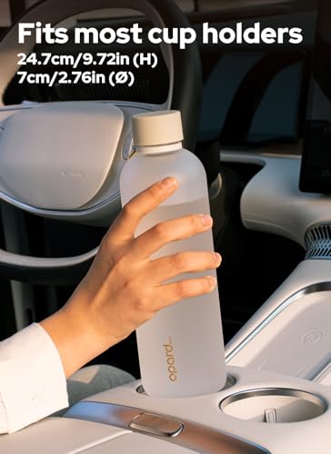 Image of Opard Slim Water Bottle 27oz, Dishwasher Safe Plastic Water Bottle BPA-Free, Leakproof Screw Top, Cream White, Reusable for Travel School Sport Gym Hiking