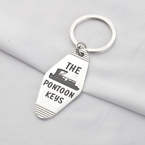 CENWA Pontoon Gift Pontoon Captain Gift Pontoon Owner Gift Boating Jewelry The Pontoon Keys Hotel Keychain3