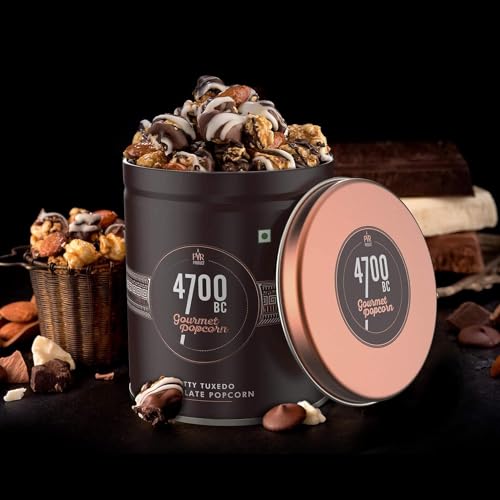 Image of BonZeaL Nutty Tuxedo Gourmet Chocolate Popcorn Combo Pack with Premium Mug Birthday Gift For Kids Children Brother Sister Daughter Girlfriend Boyfiend 150g