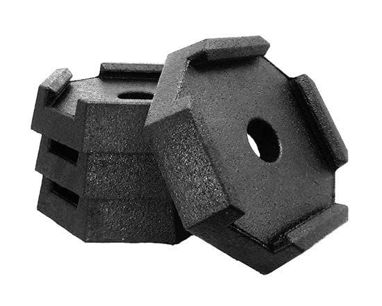 SnapPad BF Permanently Attached RV Leveling Jack Pad for Bigfoot Landing Feet BF 7 4-pack Black BF7SP4