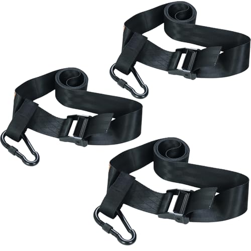 Seaperk Tree Stand Safety Strap, Hunting Safety Harness Tree Strap With Carabiners, Quick Connect And Release, pack of 3