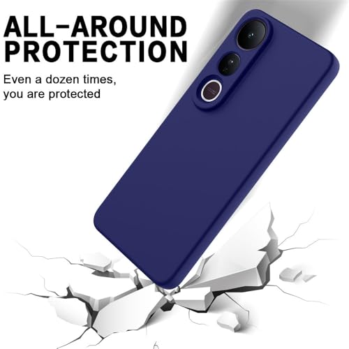 Image of Back Cover for Vivo V50 Lite 5G / V50 Lite 4G | Full Camera Protection | Premium Liquid Silicon Case | Flexible Bumper Case for Vivo V50 Lite 5G / V50 Lite 4G (Dark Blue)