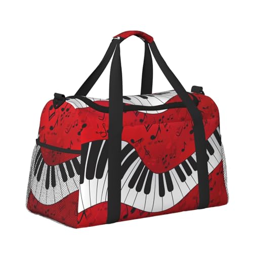 Music Note Piano print Personal Item Bag Large Duffel Bag Travel Bag Weekender Bag Gym Bag Tote Duffel bag3