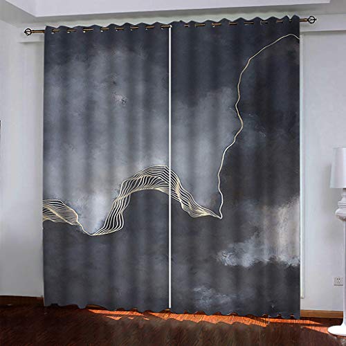 KGSK Blickdicht Thermo Vorhänge 2 Set Grau