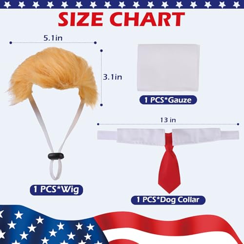 EXPAWLORER-3-Pack-Funny-Dog-Costume-Pet-Clothes-with-Collar-Tie-Cat-Dog-Wig-Toy-Holiday-Apparel-for-Party-Small-Medium-Dogs EXPAWLORER 3 Pack Funny Dog Costume Pet Clothes with Collar Tie Cat Dog Wig Toy Holiday Apparel for Party Small Medium Dogs