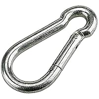 Merriway BH02009 Kabinen-Schnapphaken Stahl M6, Glänzend verzinkt / Weiß, 2 Stück