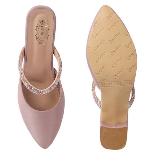 Image of Denill Women's latest Collection Block Heels Fashion Sandals for Women & Girls & stylish & Comfortable With Non Slip Sole