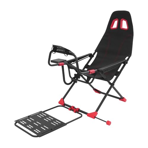 NDKASHF Racing Simulator Cockpit, Foldable Racing Simulator with Adjustable Armrests