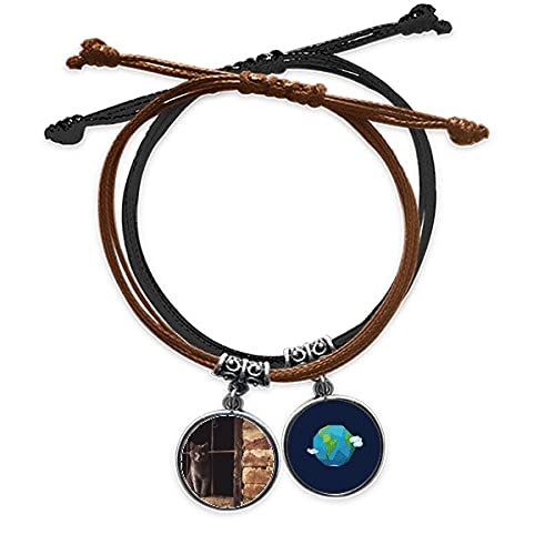 Pulsera foto gato en cuero de tierra el regalo ideal para fechas señaladas
