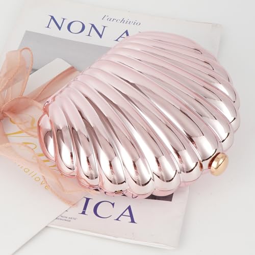Image of Women Seashell Evening Bag Purse Mermaid Chain Strap Clutch Handbag Shoulder Bag | Seashell