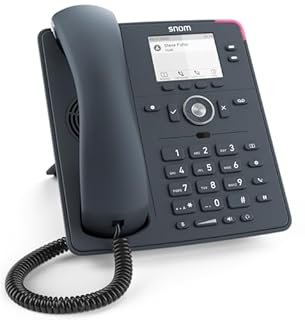 Snom D140 Telefono VoIP Fisso per Centralino Telefonico, Display TFT LCD 2,8 Scala di Grigi, 2 Account SIP, Tasti SmartLabel Programmabili, PoE Classe 1, Indicatore Notifiche 360°, Grigio Ardesia