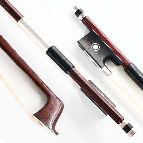 Image of Professional 4 /4 Full Size Violin Bow High Quality Brazilwood Stick Ebony Frog Natural Horsehair Clear Tone For Adults and Student VINGOBOW Hand Made