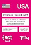 USA eSIM 30 Days. Unlimited High-Speed Data, Local Calls & Texts in USA (Hawaii Included). No Need to Wait for Package!. Get eSIM Same Day via Email and Start Using Immediately !