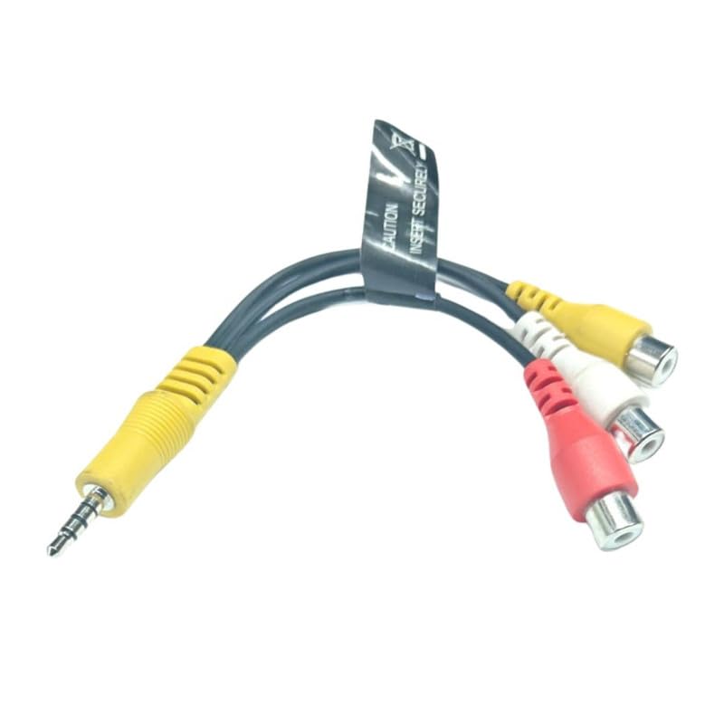 3.5mm Jack to 3 RCA Female Stereo Audio Video Adapter Cable – AUX Male to Red White Yellow AV Converter for TV, DVD and Projector-image-39