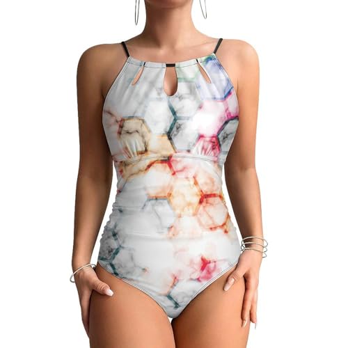 Maillots de bain une pièce ventre plat en imprimé marbre pour sublimer vos courbes