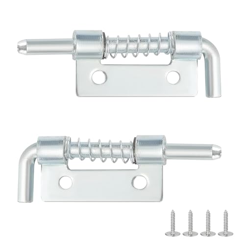 Qrity 2 Piezas Pestillo de Resorte, 54 mm Pestillo Muelle Puerta, Cerradura Perno para Puertas Garaje Portones (Lzquierda y Derecha)