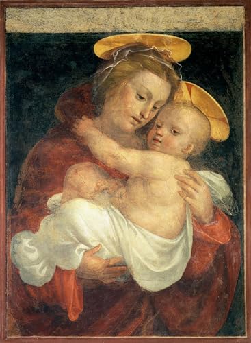 Peinture Décorative sur Toile célébrant la tendresse maternelle
