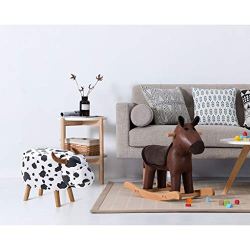 Schaukelpferd Schaukeltier Kinder Stuhl Baby Trojaner Spielzeug Massivholz Tier Hocker Cartoon Nette Schaukelstuhl… – Bild 4