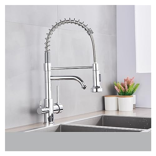 Mitigeur de purification d'eau pour cuisine éliminant le calcaire avec douchette rotative - 2