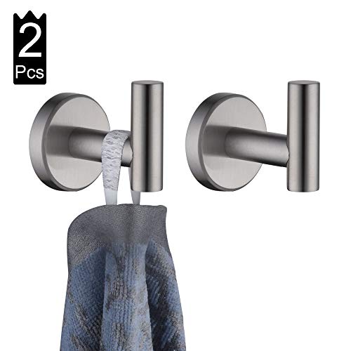 JQK Bathroom Towel Hook, Coat Robe Clothes Bath Wall Hooks for Kitchen Garage