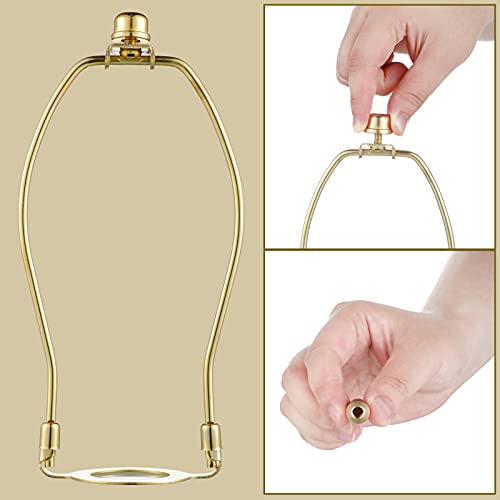 8 Pieces Lamp Finial Knob Lamp Accessories 1/2 Inch Tall Lamp Finials Plated Steel Finials Tapped 1/4-27 For Lamp Harp Tops (Gold) #TOP2