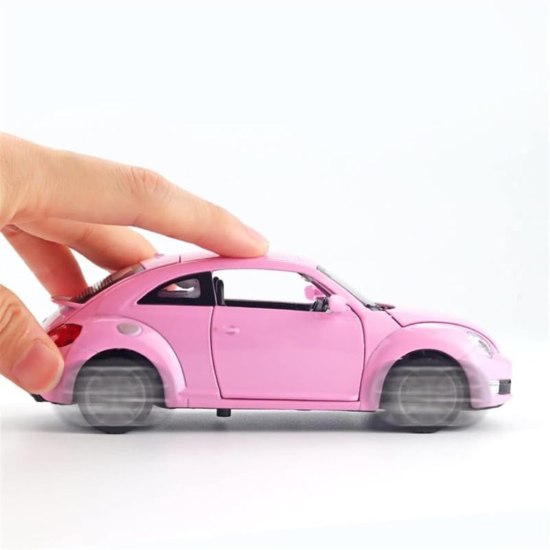 Image of Play Boy 1:32 V Beetle Model Diecast Metal Alloy Pullback Toy Vehicle with Openable Doors Light and Music Car for Kids (Multicolor)