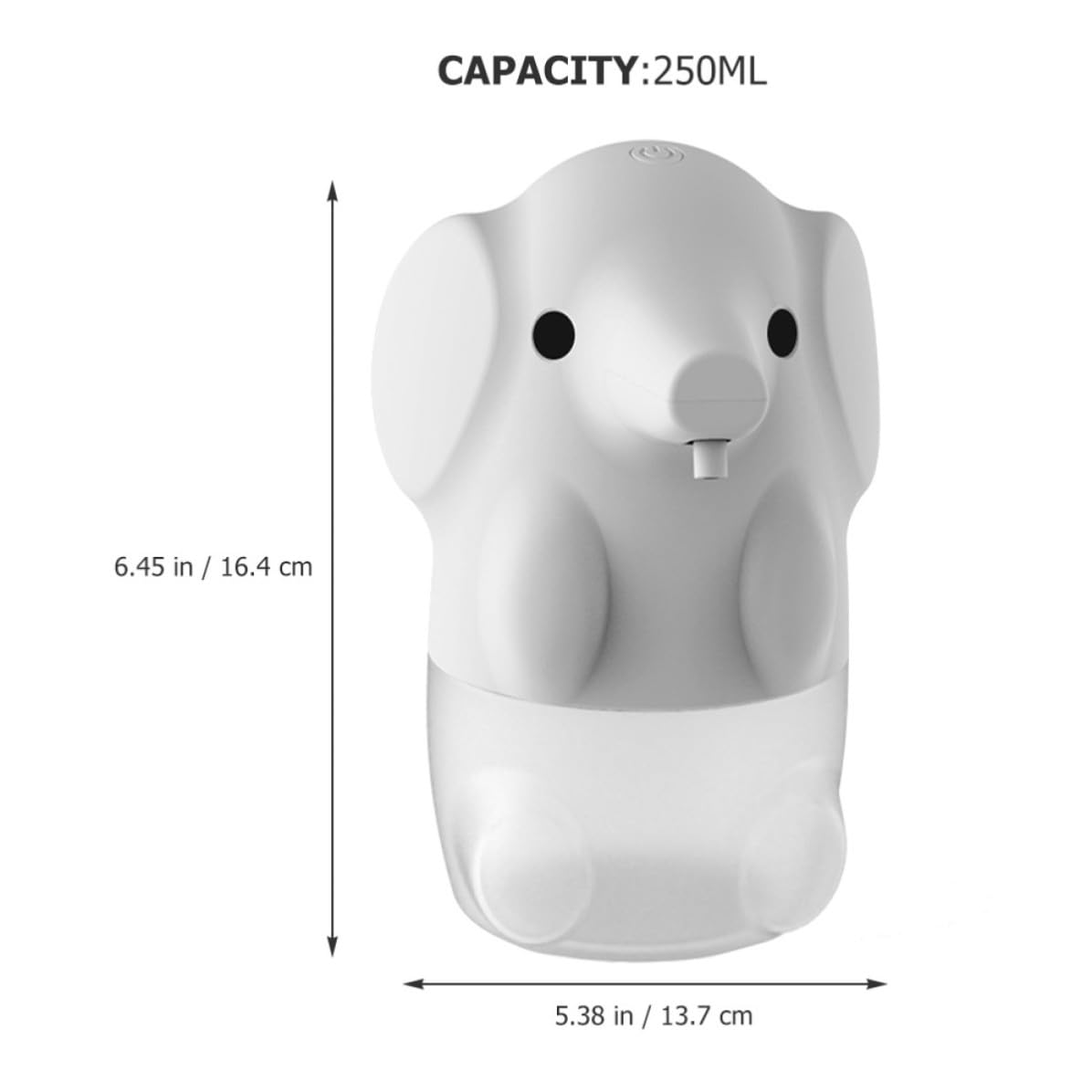 Dispensador Automático de Jabón Líquido 250ml USB Recargable Blanco