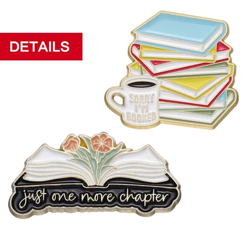 Image of Book Pins Cartoon Book Enamel Pins Books Lovers Gifts Decorative Lapel Pins for Backpacks Clothing Bags Jackets Learning Gifts for Teacher Student