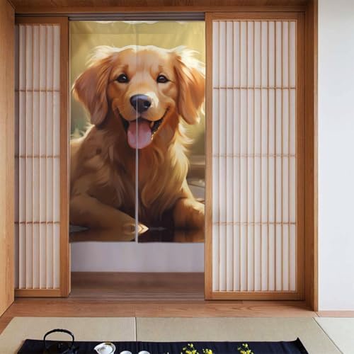 Cortinas opacas infantiles para oscurecer dormitorio de 142 x 86 cm con estampado de perro 2