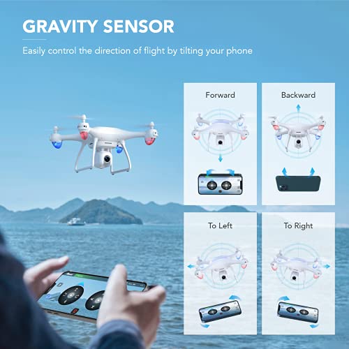 Potensic P5 Fpv Drone With 2.7K Camera Live Video For Adults And Kids, Quadcopter Helicopter With Gravity Sensor, Altitude Hold, Headless Mode, Trajectory Flight And 3D Flip, 40 Mins Flight Time #TOP6