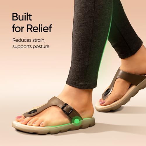 Image of Frido Cloud Comfort Sandal for Women | Lightweight Footwear with Soft PU Bounce-Back Cushioned Footbed | Arch & Heel Support | Anti-Skid Sole, Adjustable Buckle Strap | Home & Outdoor Women's Footwear