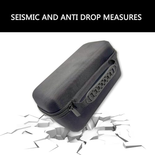 Estuche rígido de viaje para proyector de video portátil, funda protectora a prueba de golpes con forro interior de terciopelo suave y bolsillo de malla para adaptadores, cables y control remoto, 1 unidad miniatura 4