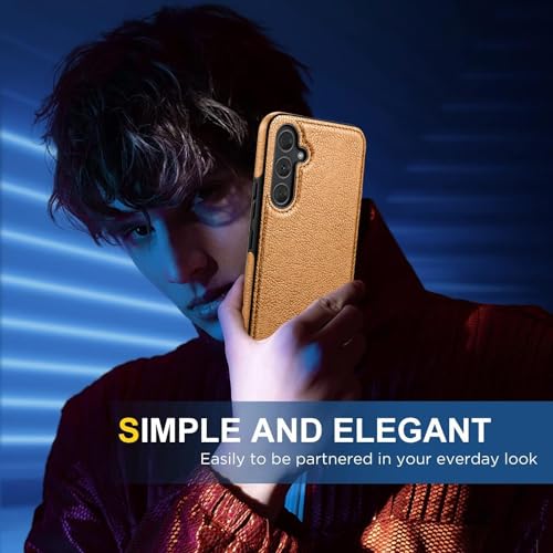 Image of MOBILOVE PU Leather Flexible Back Case Cover for | Samsung Galaxy S24 Plus 5G (Brown)