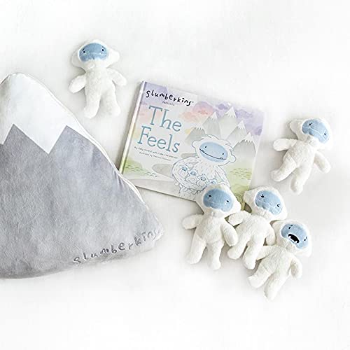 Image of Slumberkins The Feels Set - Includes 5 Mini Feels Plush Toys, Interactive Story Book, & Slumberkins Mountain Pillow for Easy Storage - Social Emotional Tools for Ages 0+