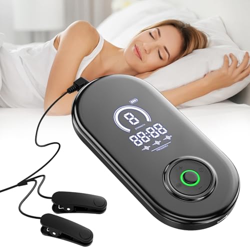 Fortschrittliches Schlafhilfegerät, Gerät zur Vagusnervstimulation mit Ohrclips für Erwachsene mit Angstzuständen, Migräne und Schwindel, verbessert den Tiefschlaf, USB-Aufladung